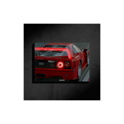 LEDART Ferrari F40 NEON Poster