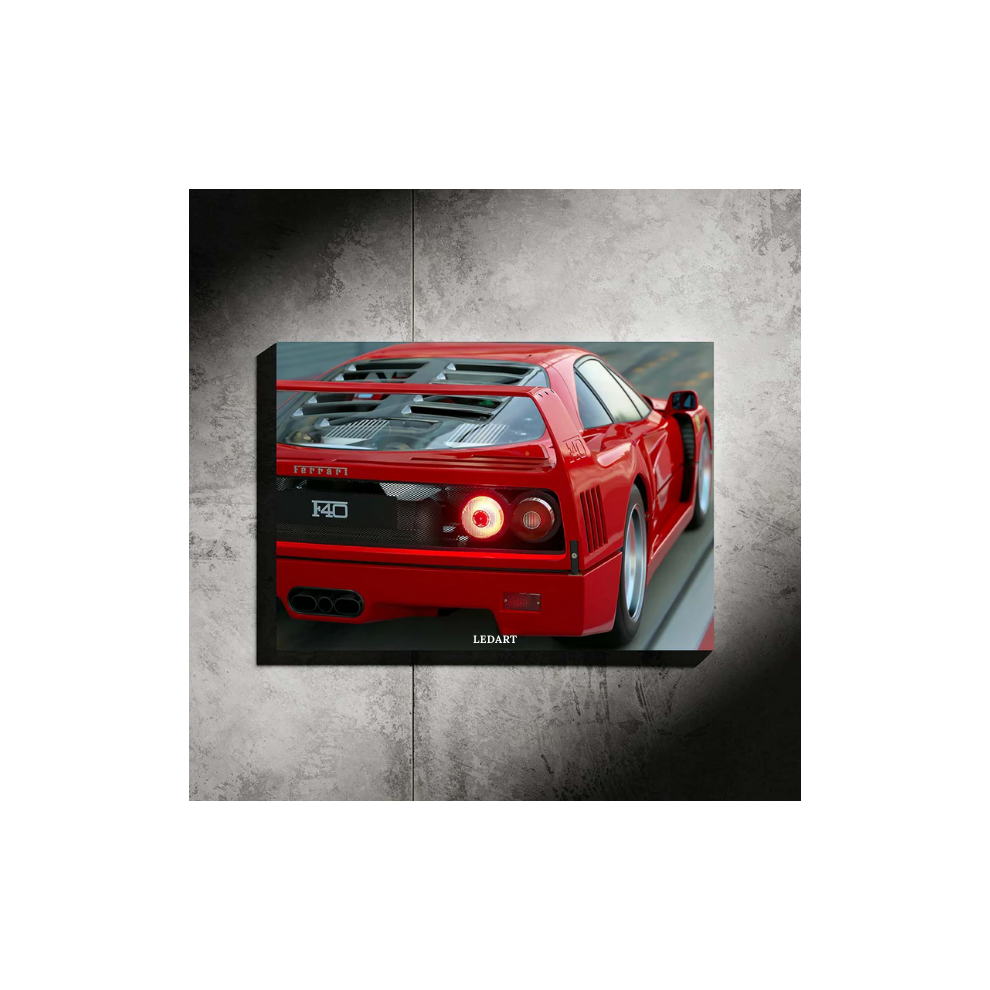 LEDART Ferrari F40 NEON Poster