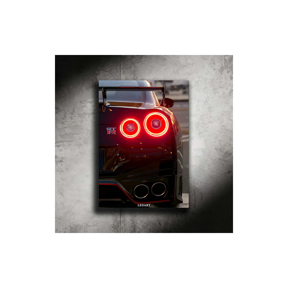 LEDART Nissan GTR R34 NEON Poster