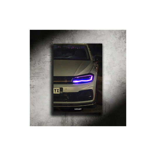 LEDART Volkswagen Polo NEON Poster