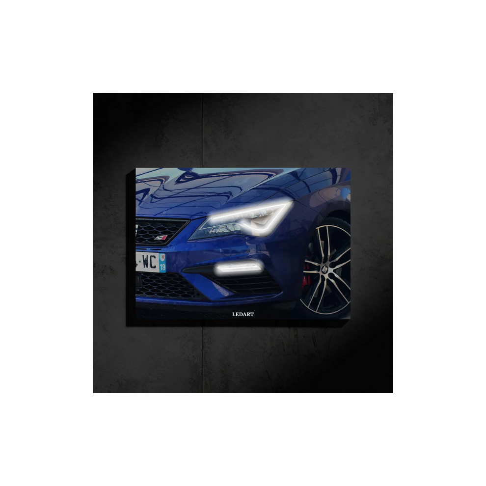 LEDART SEAT LEON CUPRA NEON Poster