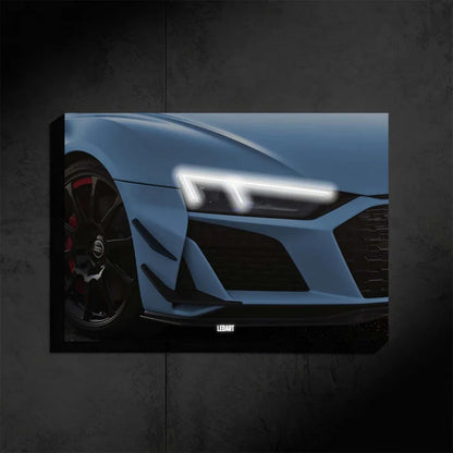 LED ART AUDİ R8 V10 GT FİNAL NEON Poster