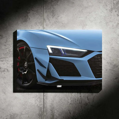 LED ART AUDİ R8 V10 GT FİNAL NEON Poster