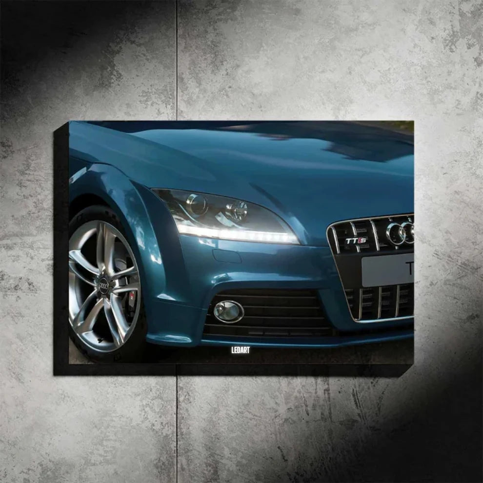 LED ART AUDİ TTS NOİR NEON Poster(Siyah)