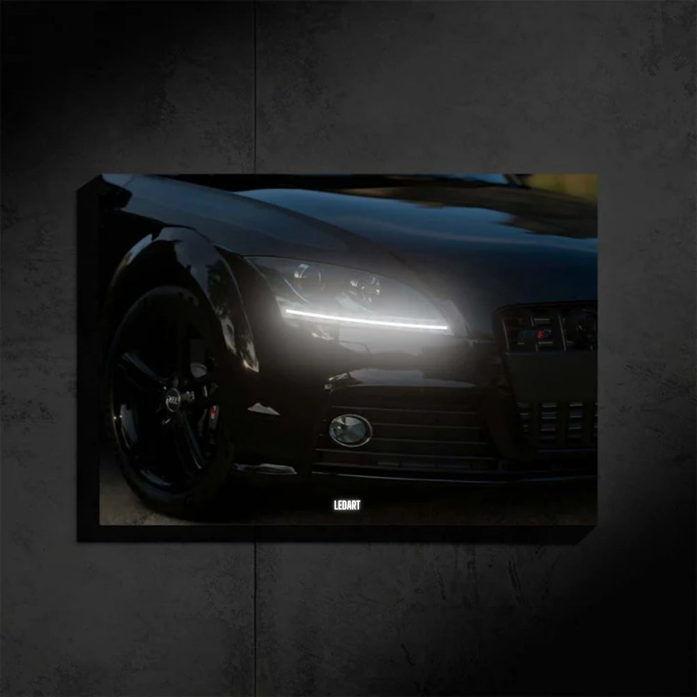 LED ART AUDİ TTS NOİR NEON Poster(Siyah)