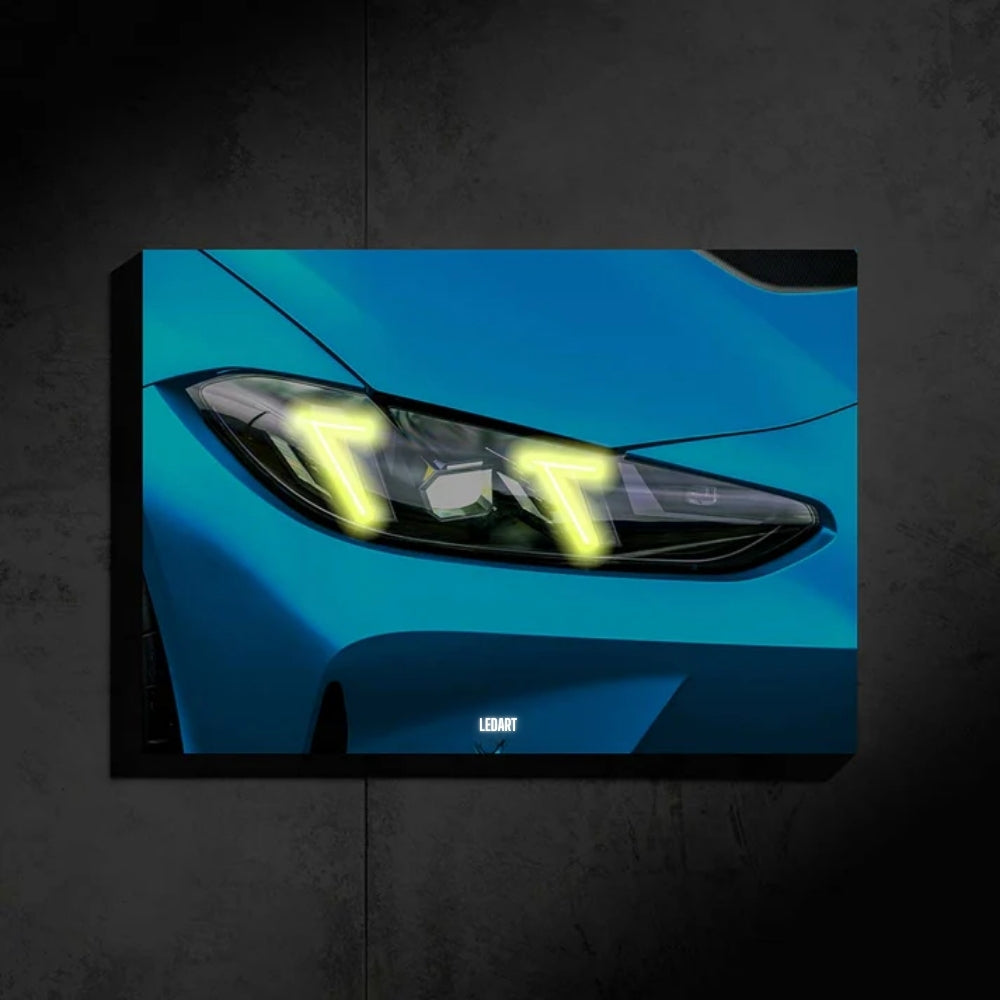 LED ART BMW M4 CS NEON Poster