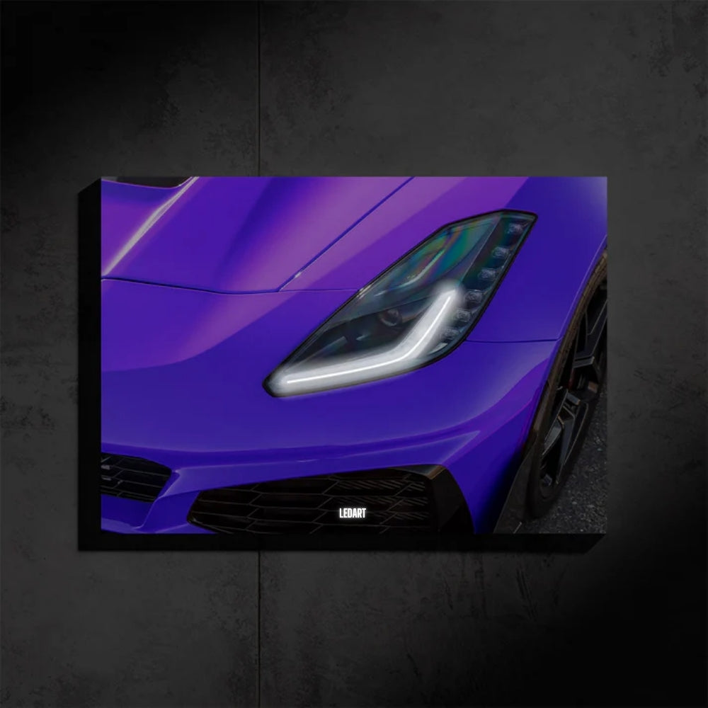 LED ART CHEVROLETC7 ZR1 NEON Poster