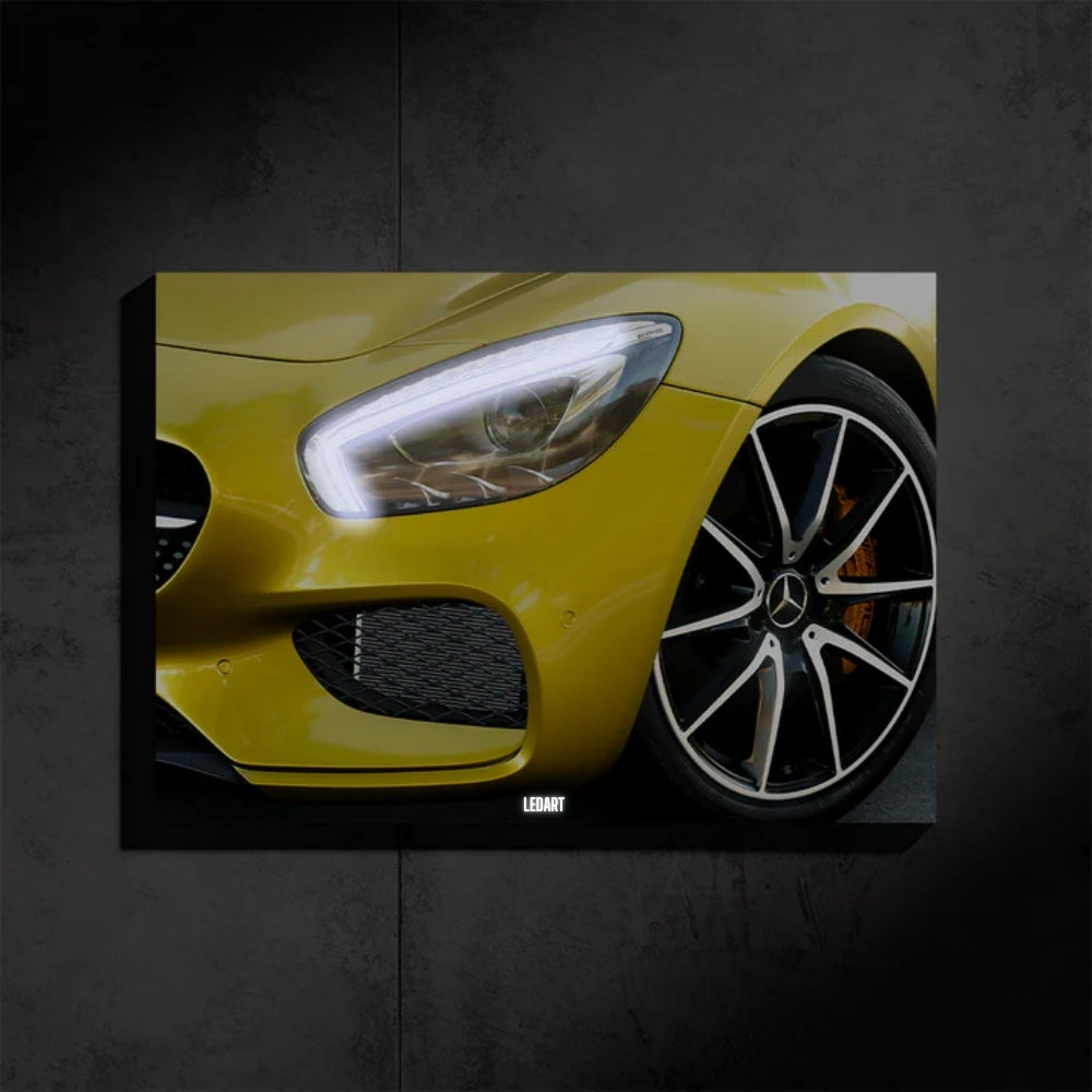 LED ART MERCEDES AMG GT NEON Poster