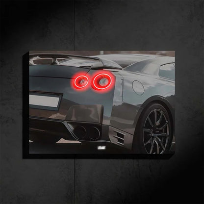 LED ART NİSSAN GTR R35 NEON Poster