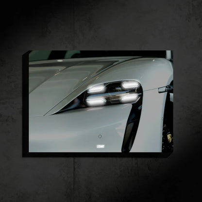 LED ART PORSCHE TAYCAN NEON Poster